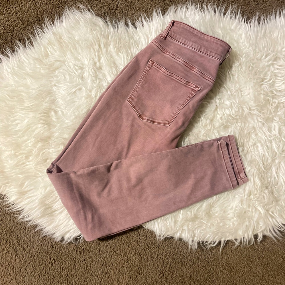 Maurice’s high rise jeans. Dusty rose color